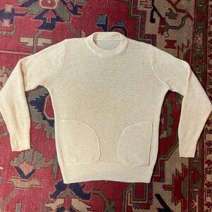 Vintage 1930s DEADSTOCK Men’s Sweatshirt D Pockets Waffle Knit Sweater Pullover